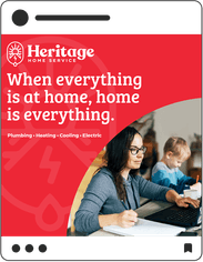 Heritage social media post "When everything is at home, home is everything"