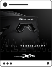 Cascade XRS social media post stating "X-Flo2 ventilation"