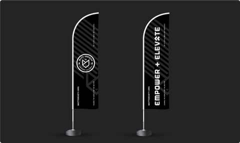 finish line flags for Mutt Society events