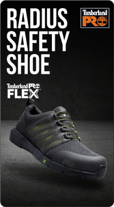 Timberland Pro social media post "Radius Safety Shoe" Timberland Pro Flex