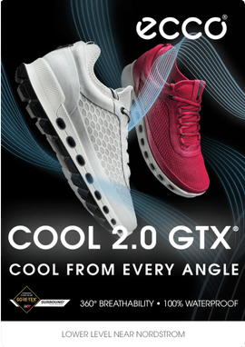 Ecco branded mall sign reading "Cool from every angle"