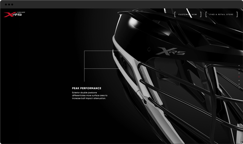 Cascade XRS web page highlighting features of the helmet