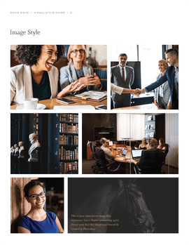 Davis Malm style guide Image Usage page