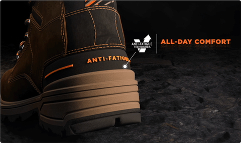 Timberland Pro video thumbnail explaining Anti-Fatigue comfort heel