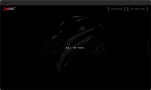 Cascade XRS website stating "All In Feel"
