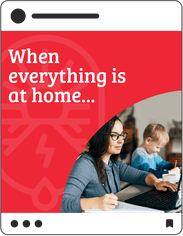 Heritage social media post "When everything is at home..."