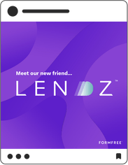 FormFree social media post reading "Meet our new friend Lendz"